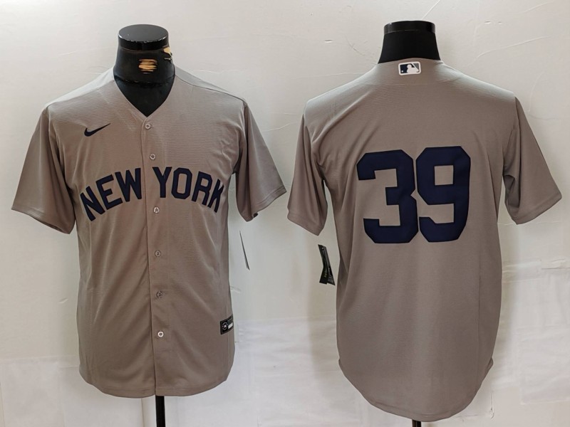 Men's New York Yankees Jose Trevino #39 Gray Name Jersey